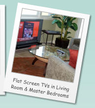 Flat Screen TVs in Living Room & Master Bedrooms